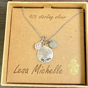 Lesa Michelle Sterling Silver Mom Necklace